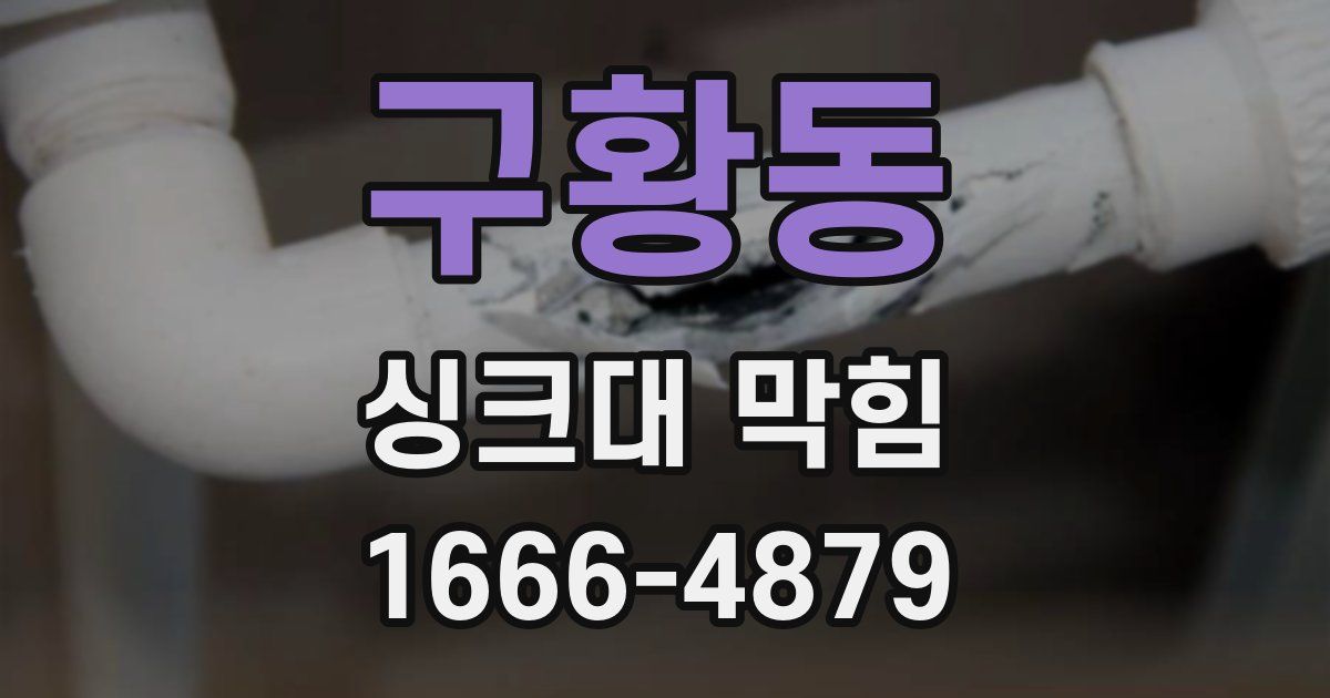 구황동 싱크대 막힘