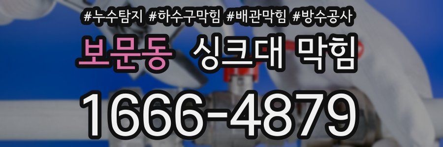 보문동 싱크대 막힘
