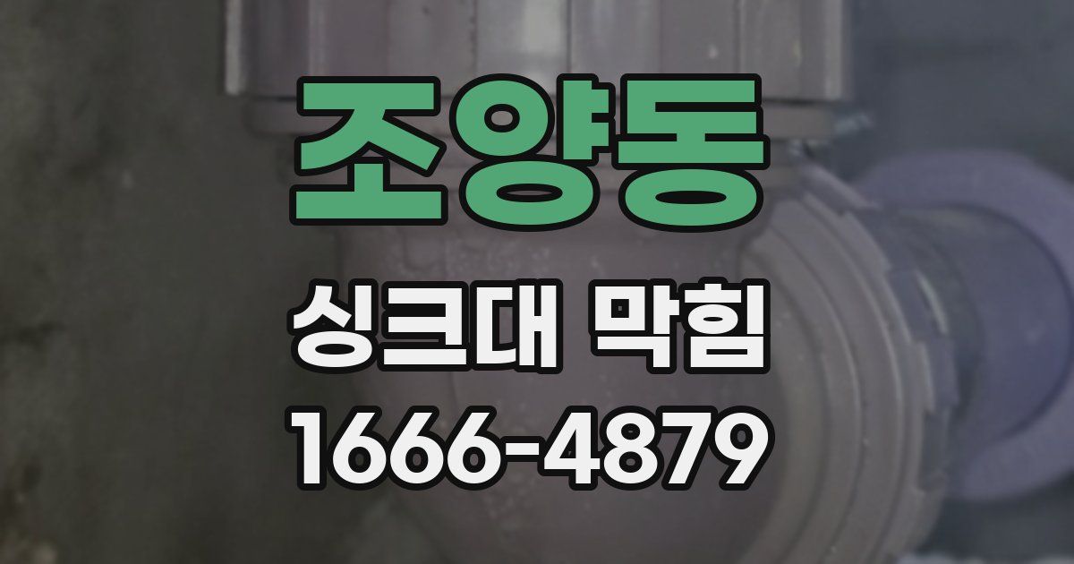조양동 싱크대 막힘