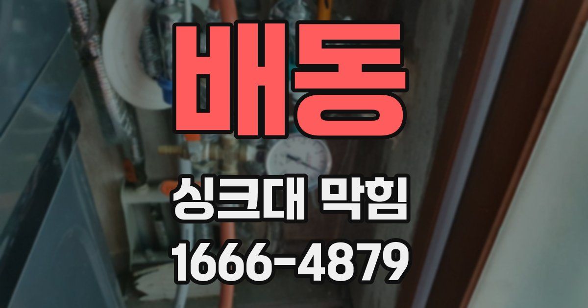 배동 싱크대 막힘