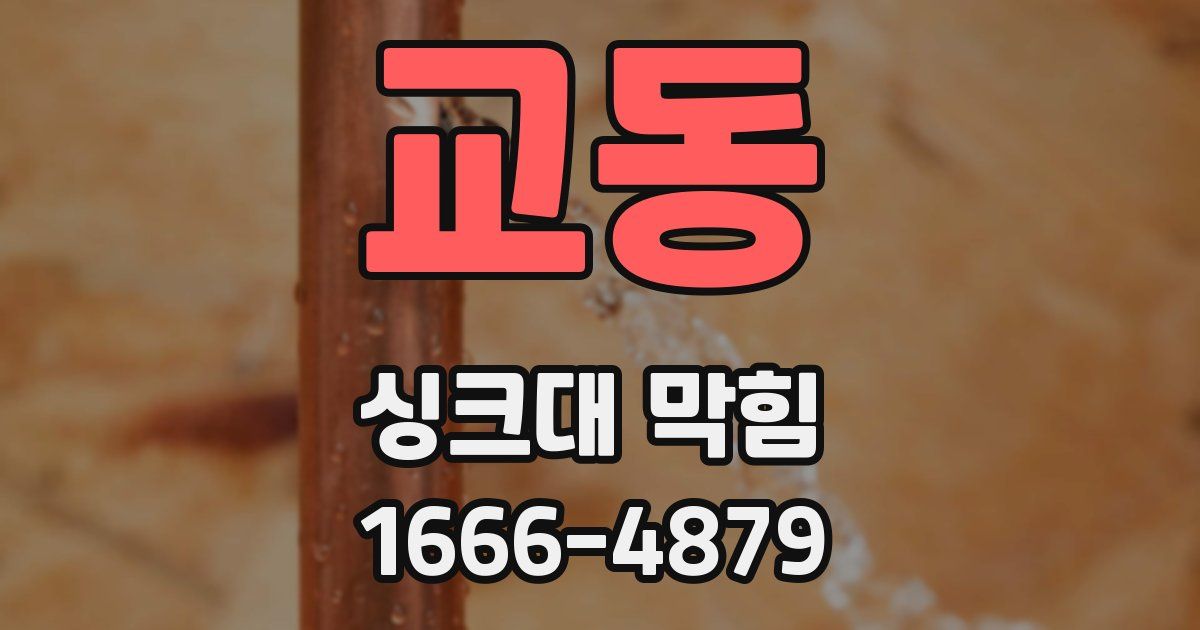 교동 싱크대 막힘