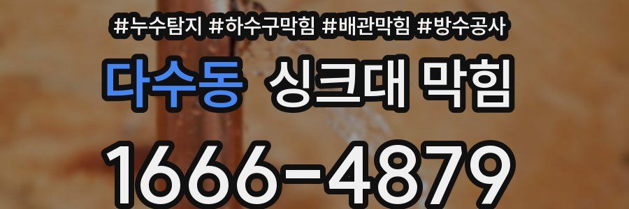 다수동 싱크대 막힘