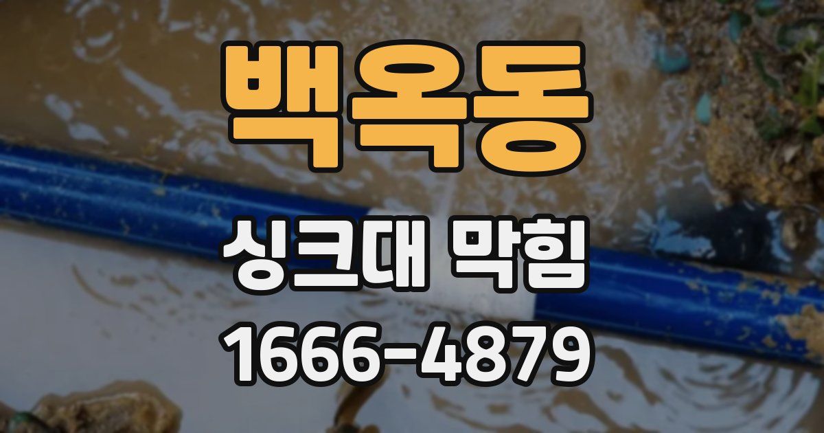 백옥동 싱크대 막힘