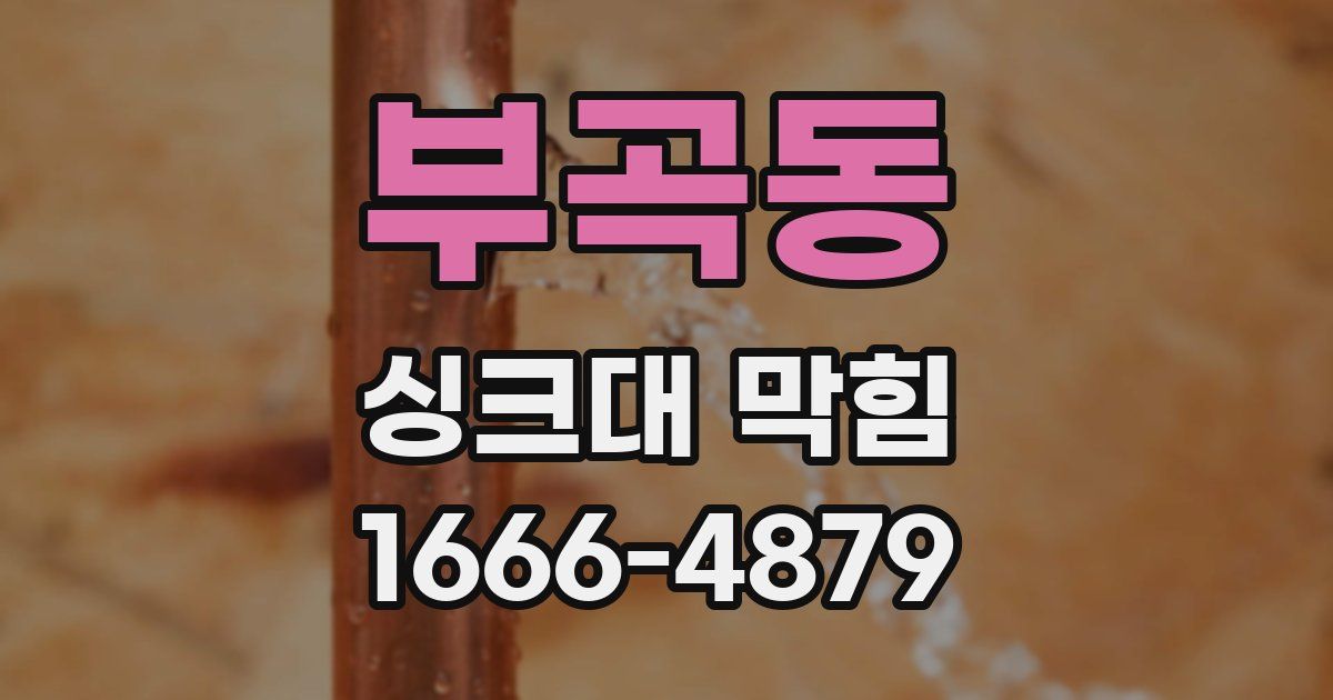 부곡동 싱크대 막힘
