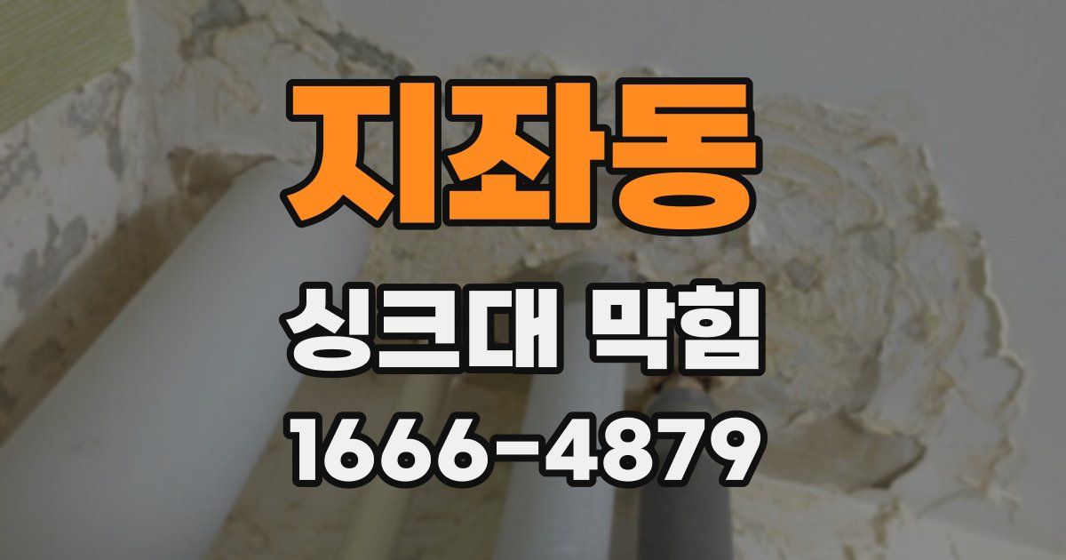 지좌동 싱크대 막힘