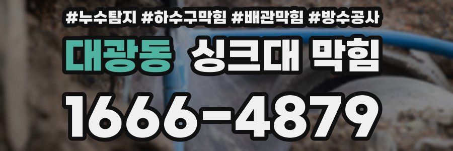 대광동 싱크대 막힘