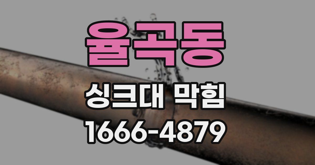 율곡동 싱크대 막힘