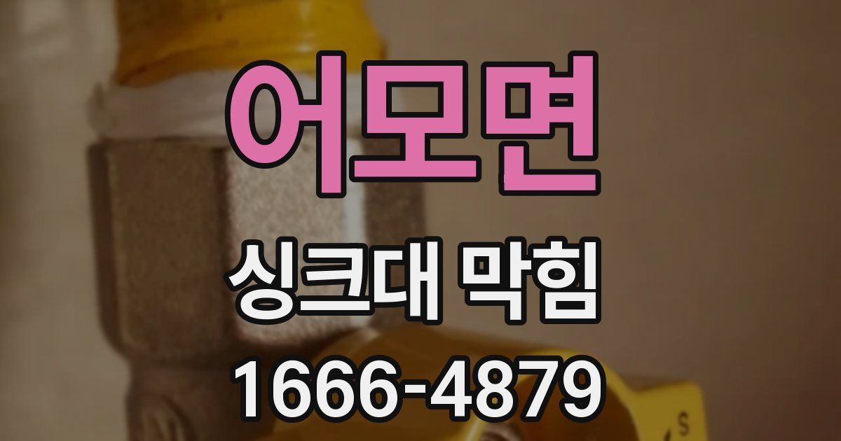 어모면 싱크대 막힘