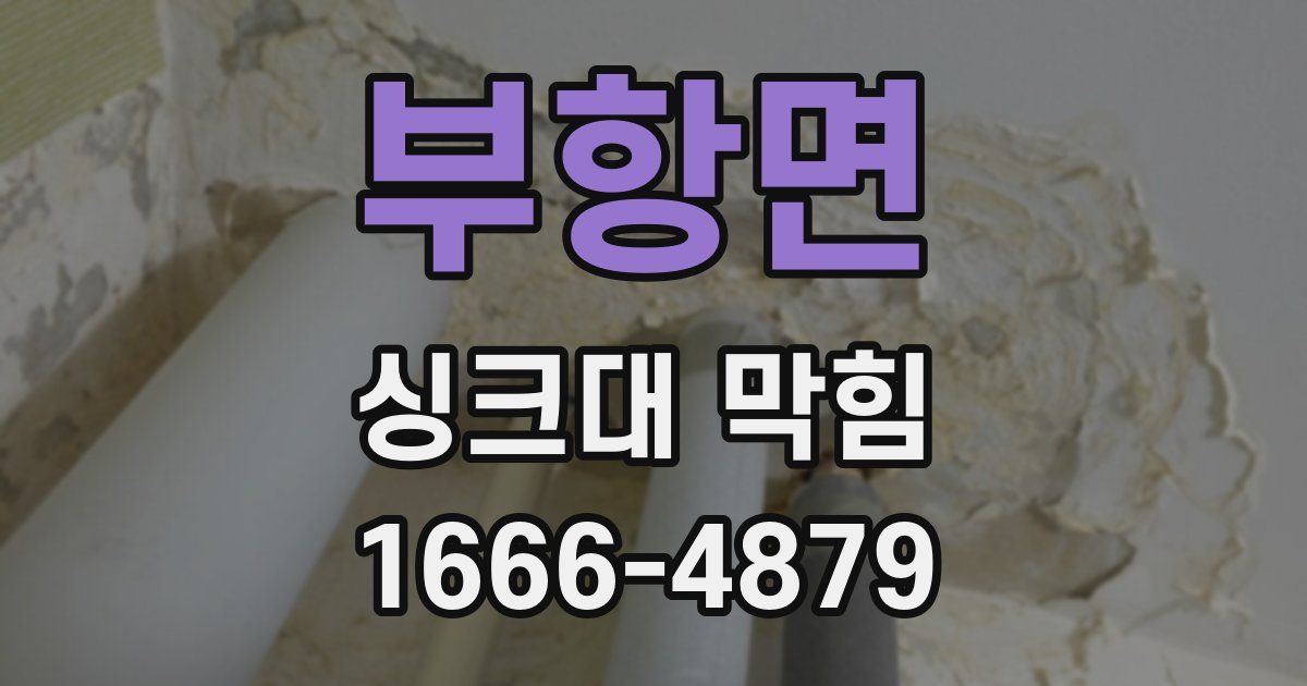 부항면 싱크대 막힘