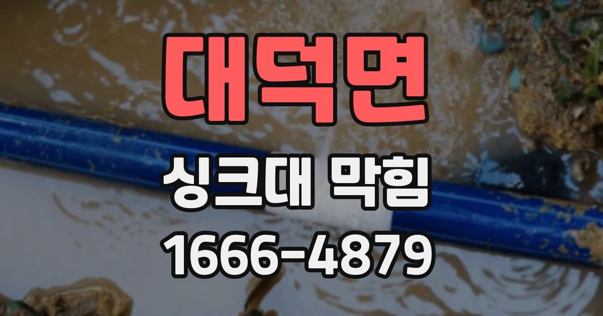 대덕면 싱크대 막힘