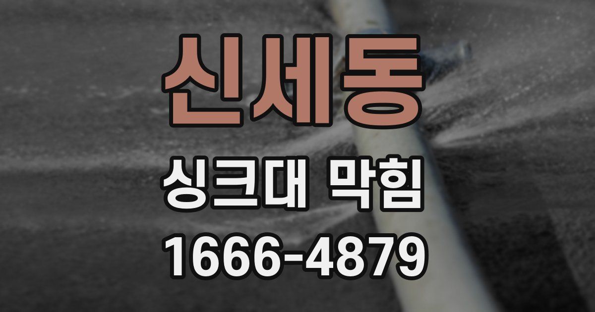 신세동 싱크대 막힘