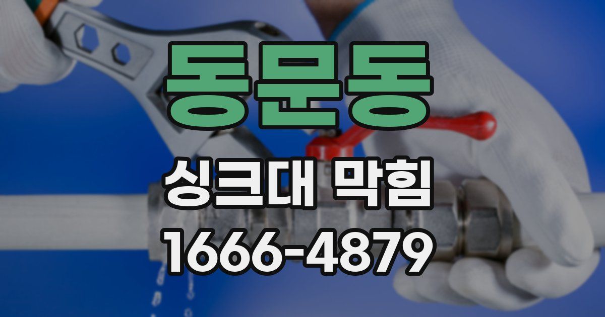 동문동 싱크대 막힘