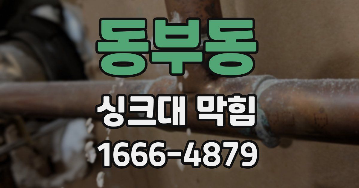 동부동 싱크대 막힘