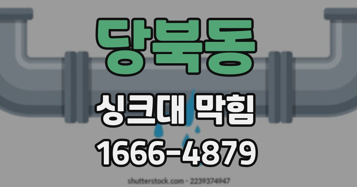 당북동 싱크대 막힘