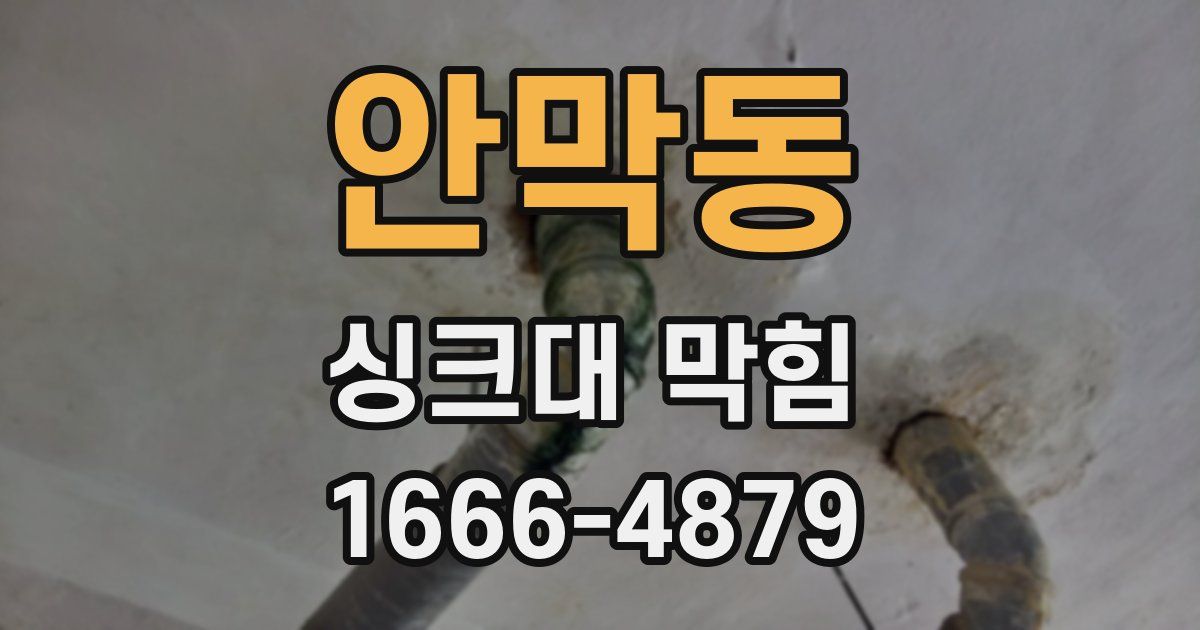 안막동 싱크대 막힘
