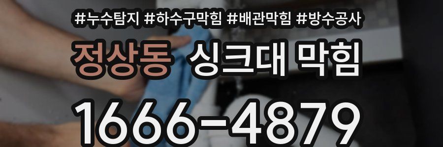 정상동 싱크대 막힘
