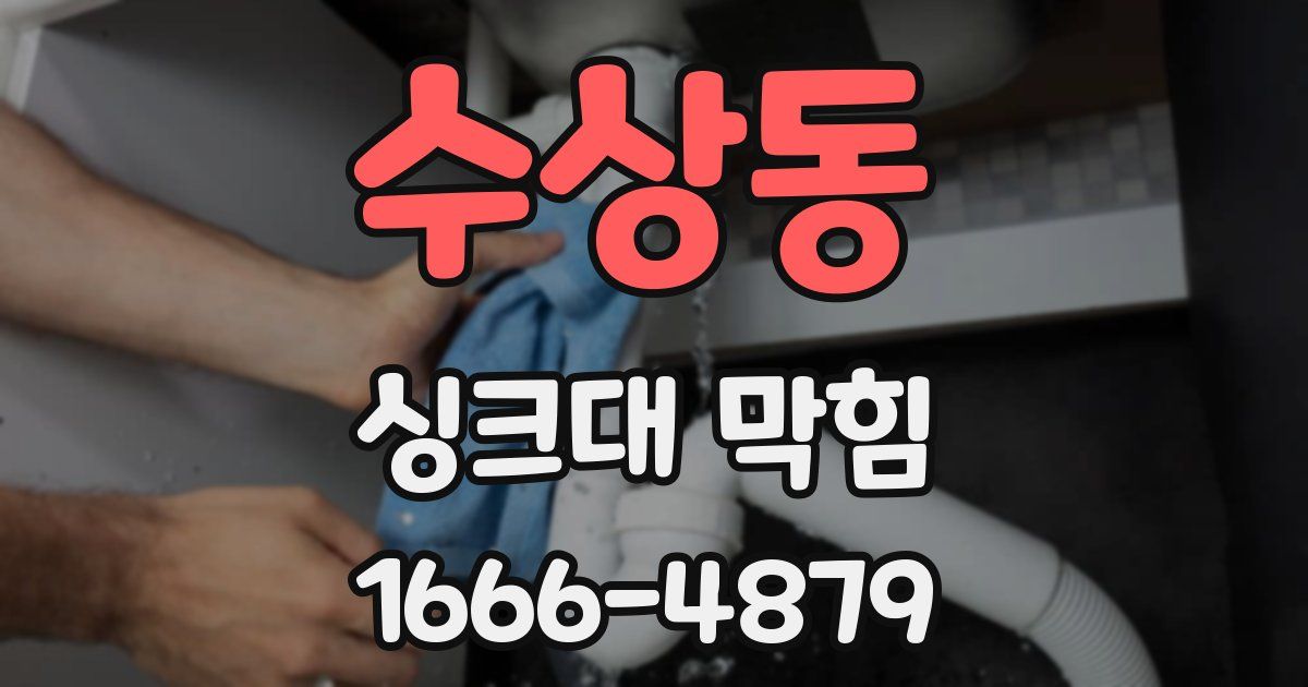 수상동 싱크대 막힘