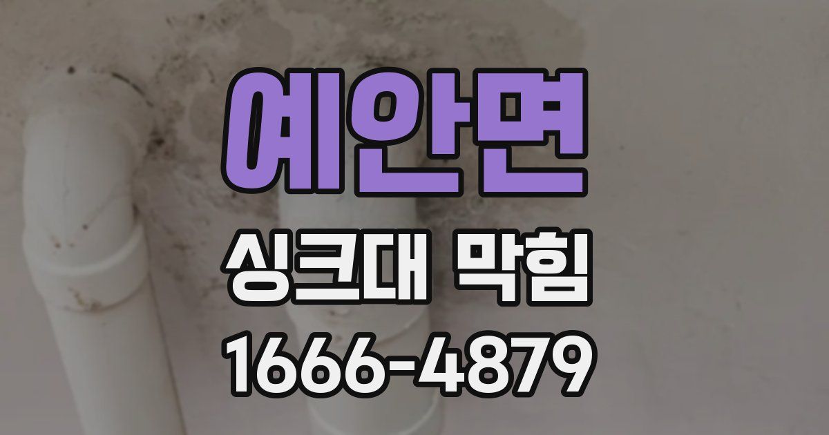 예안면 싱크대 막힘