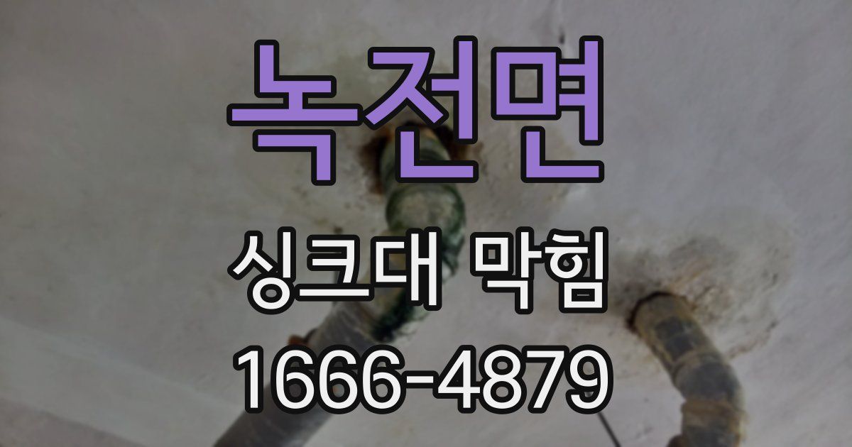 녹전면 싱크대 막힘