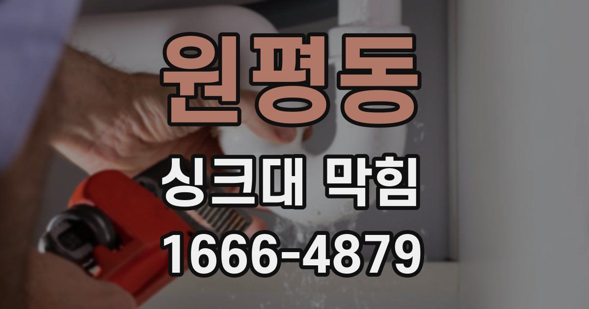 원평동 싱크대 막힘