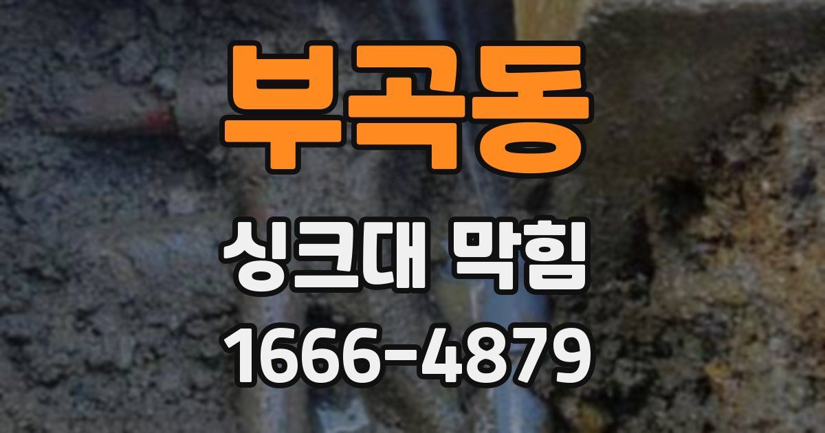 부곡동 싱크대 막힘