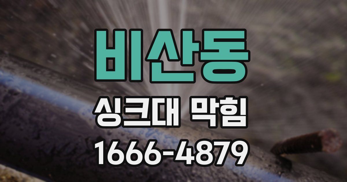 비산동 싱크대 막힘