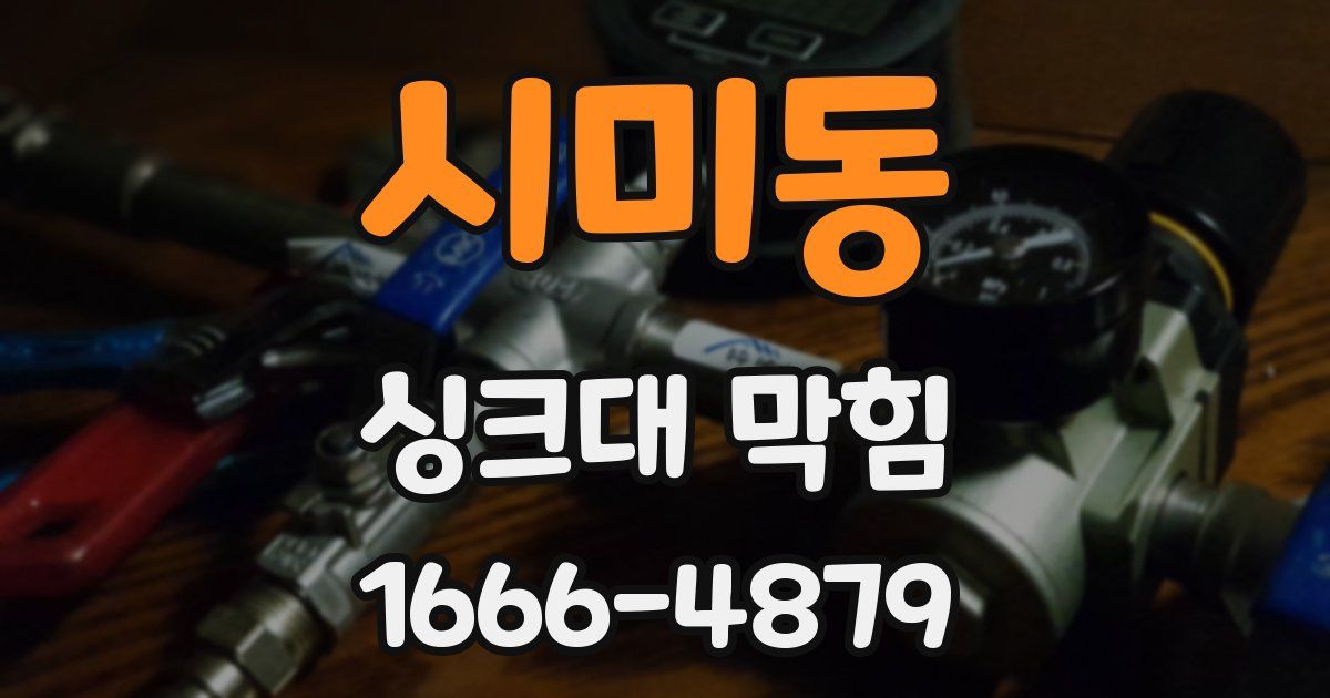 시미동 싱크대 막힘