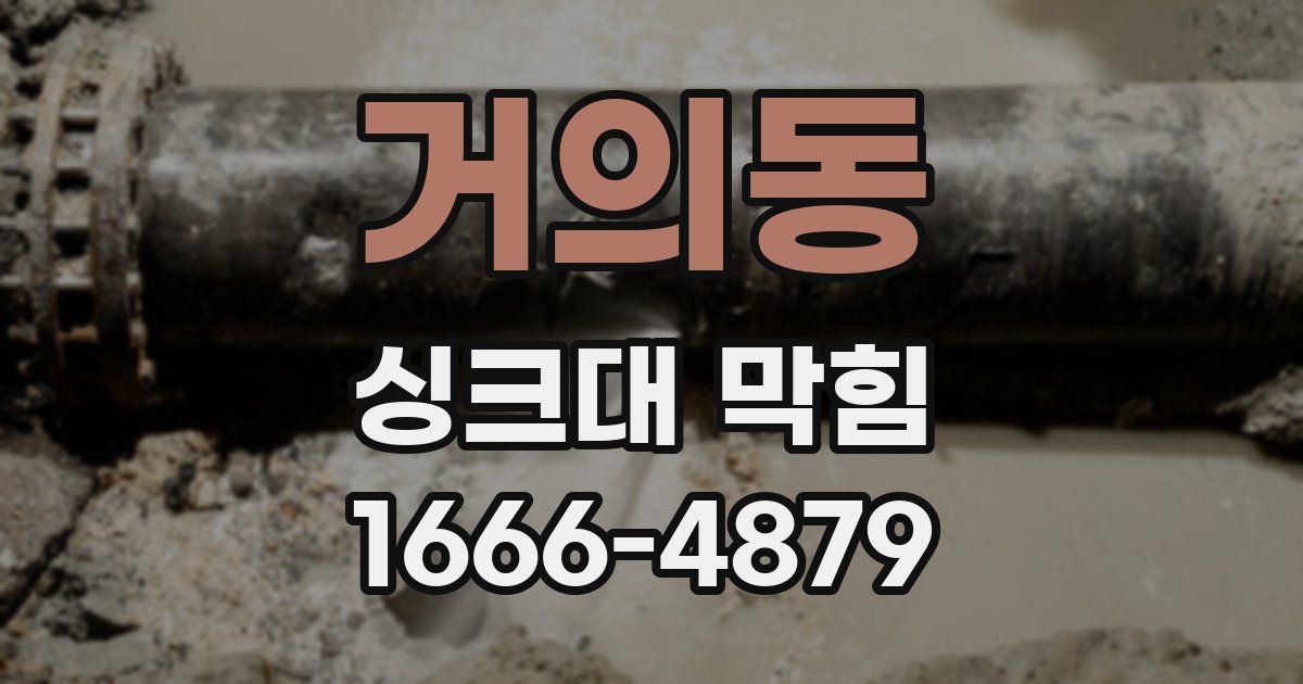 거의동 싱크대 막힘