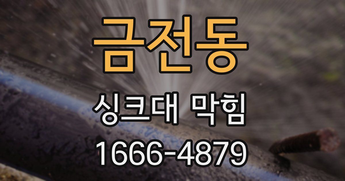 금전동 싱크대 막힘