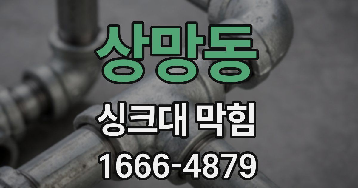 상망동 싱크대 막힘
