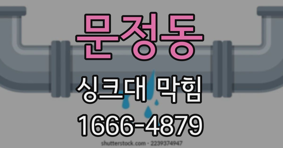 문정동 싱크대 막힘