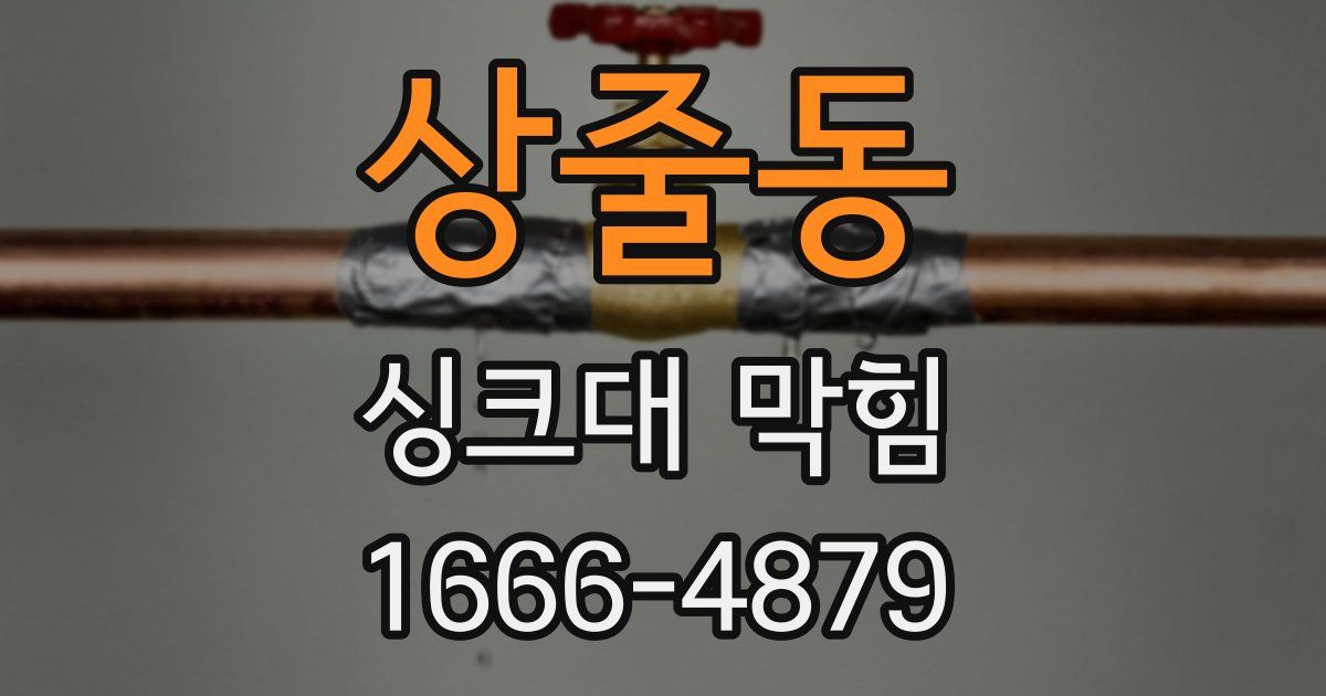 상줄동 싱크대 막힘