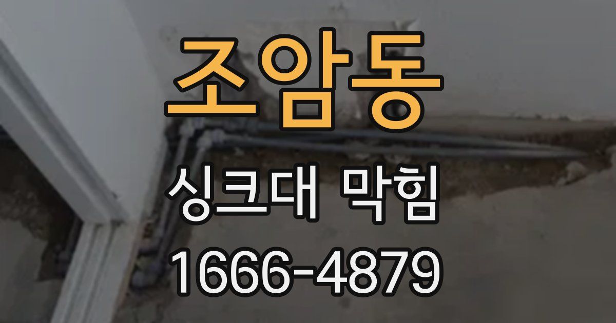 조암동 싱크대 막힘