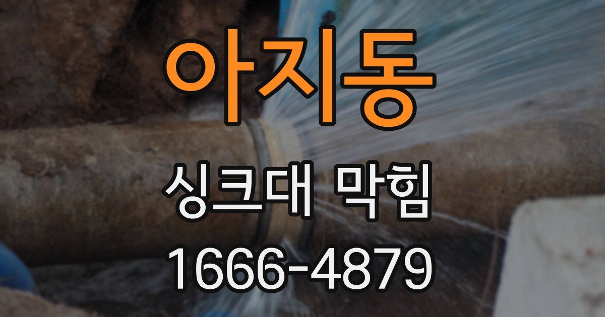 아지동 싱크대 막힘
