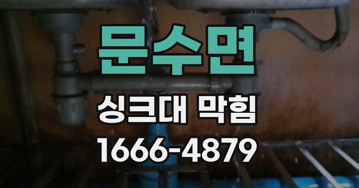 문수면 싱크대 막힘
