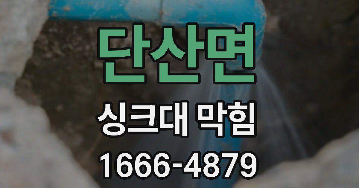 단산면 싱크대 막힘