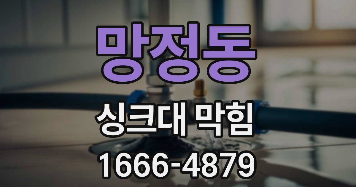 망정동 싱크대 막힘