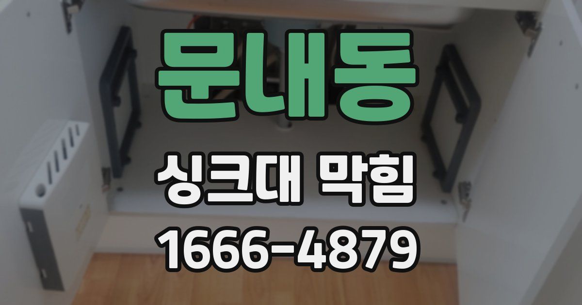 문내동 싱크대 막힘