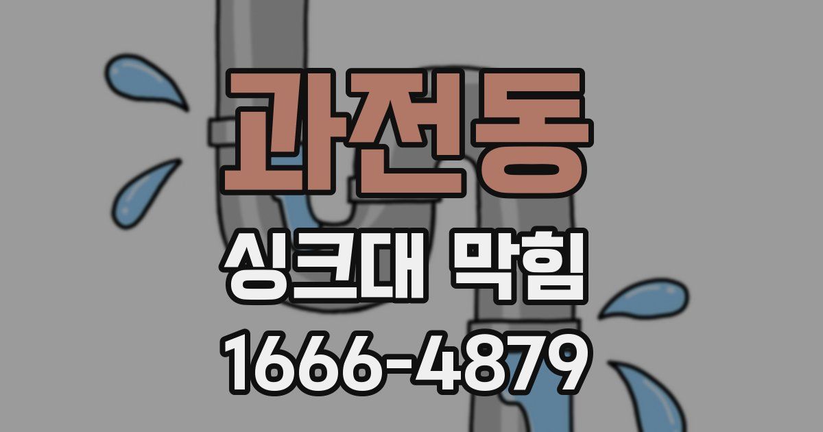 과전동 싱크대 막힘