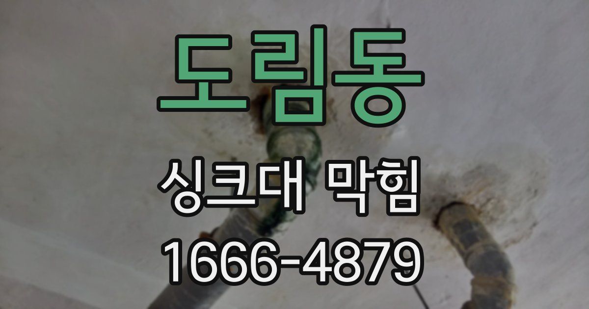도림동 싱크대 막힘