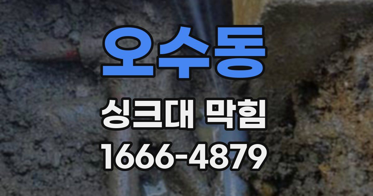 오수동 싱크대 막힘