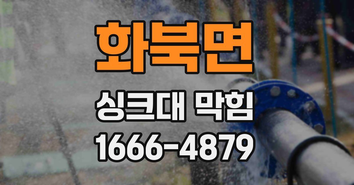 화북면 싱크대 막힘