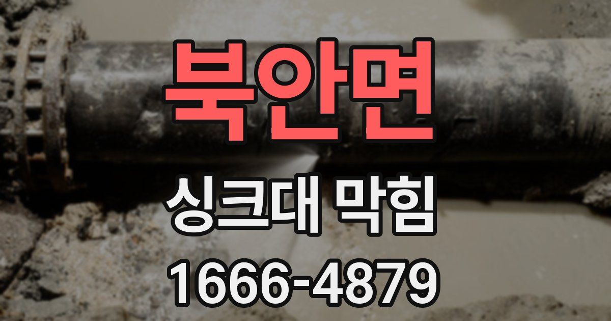 북안면 싱크대 막힘