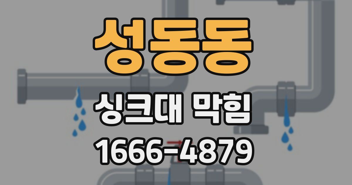 성동동 싱크대 막힘