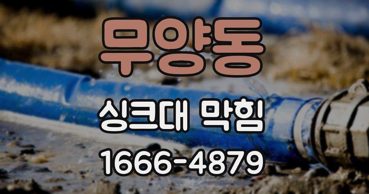 무양동 싱크대 막힘