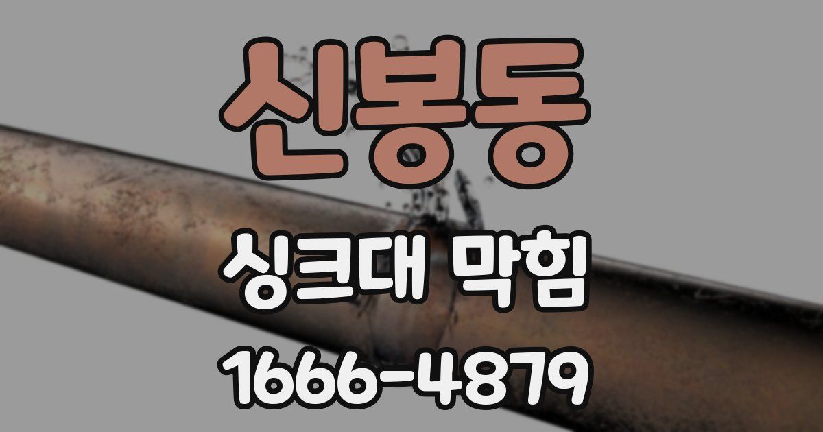 신봉동 싱크대 막힘
