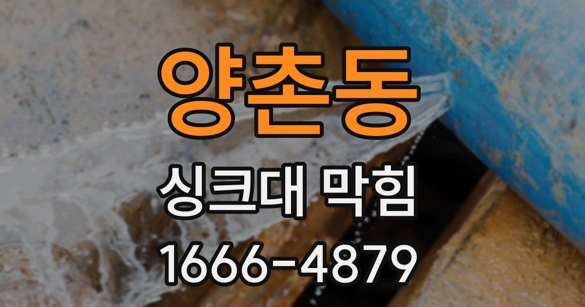 양촌동 싱크대 막힘