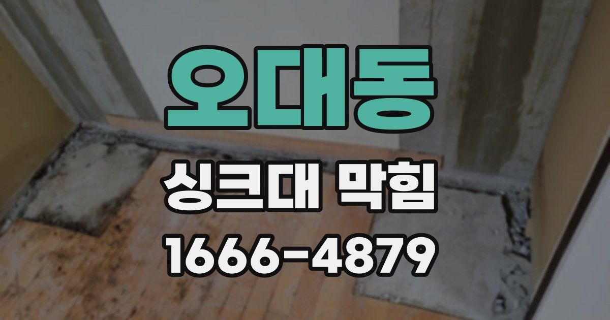 오대동 싱크대 막힘