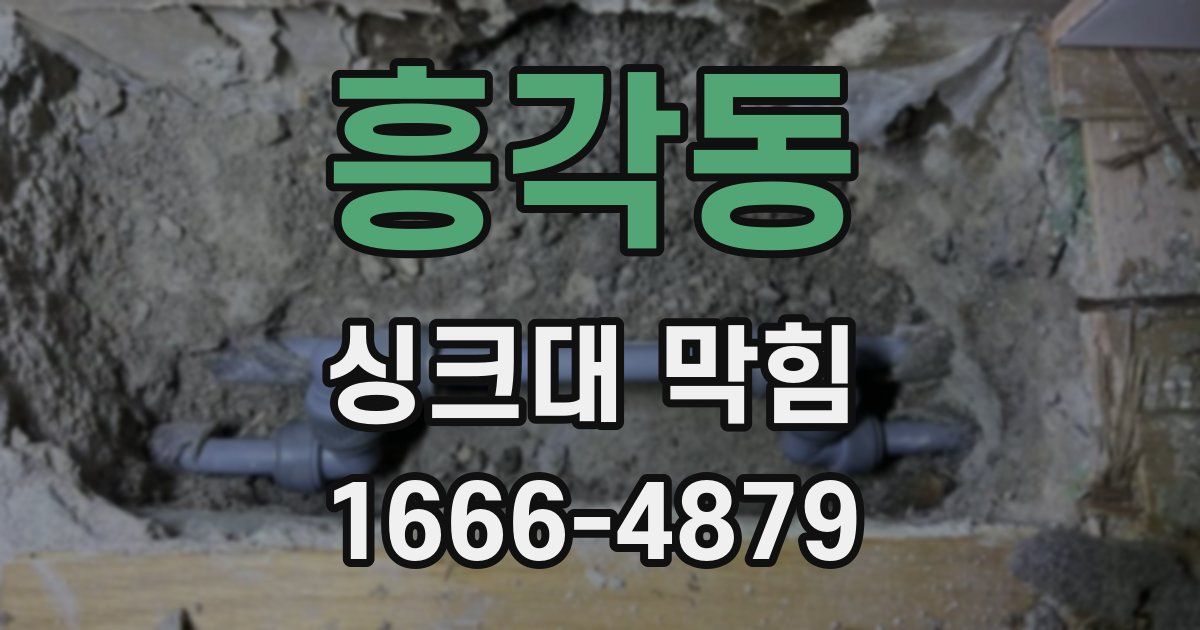 흥각동 싱크대 막힘