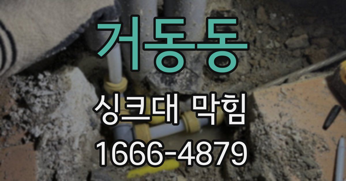 거동동 싱크대 막힘